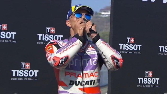 Pebalap Pramac Racing Jorge Martin berhasil meraih juara pada Sprint Race MotoGP Indonesia 2023 yang diadakan pertama kali di Sirkuit Mandalika.