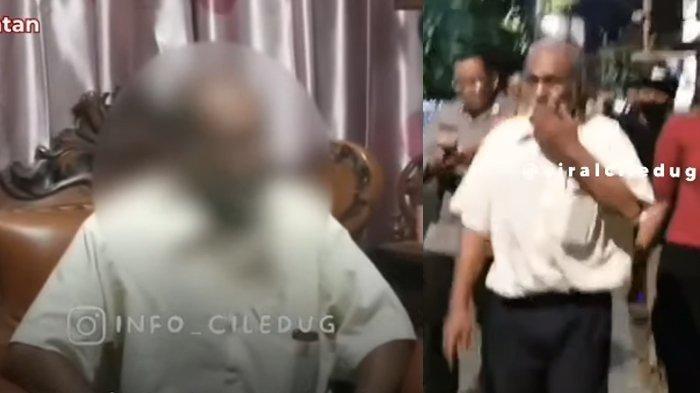 Tampang MN (53) berjalan santai saat diciduk polisi, belum lama ini. Warga Tangerang Selatan ini menjadi tersangka dalam kasus rudapaksa terhadap anak kandungnya sendiri.