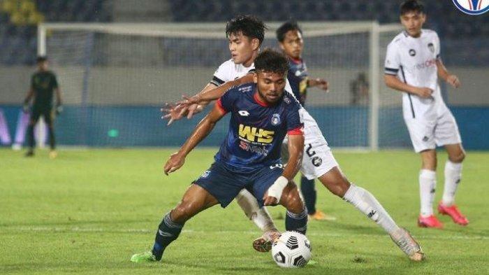 Pemain Sabah FC, Saddil Ramdani saat melawan Terengganu FC dalam lanjutan Liga Super Malaysia 2021.