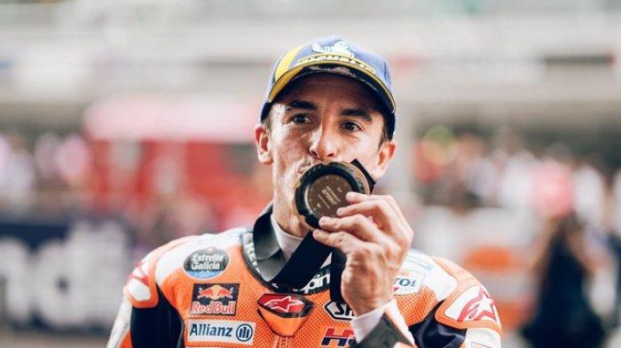 Pembalap Repsol Honda Marc Marquez meraih podium 3 di Sprint Race MotoGP India 2023.