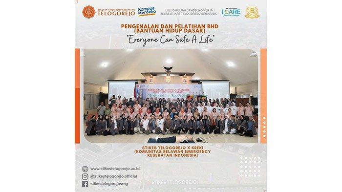 Pengenalan dan Pelatihan BHD (Bantuan Hidup Dasar) “Everyone Can Safe a Life” pada hari Kamis, 4 Januari 2024 bertempat di Auditorium Lantai 4 STIKES Telogorejo Semarang