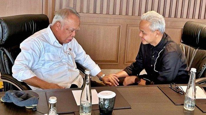 Pertemuan Ganjar Pranowo dan Menteri PUPR Basuki Hadimuljono (Pak Bas) pada Sabtu (28/10/2023)