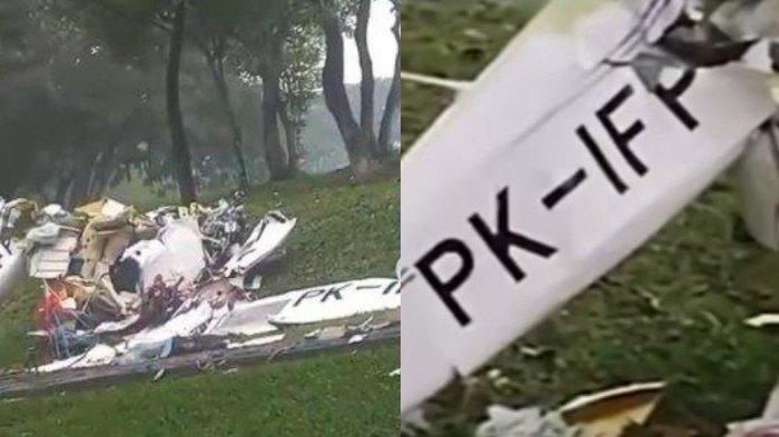 Pesawat Jatuh di BSD Tangerang, Kondisi Hancur Berkeping-keping