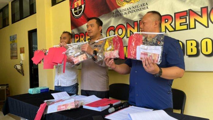 Polres Wonosobo gelar press conference kasus anggota KPU Kabupaten Wonosobo atas dugaan pelanggaran pemilu, Kamis (29/2/2024).