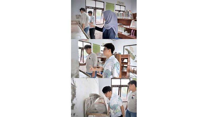 Proses pembenahan perpustakaan SDN 1 Combongan