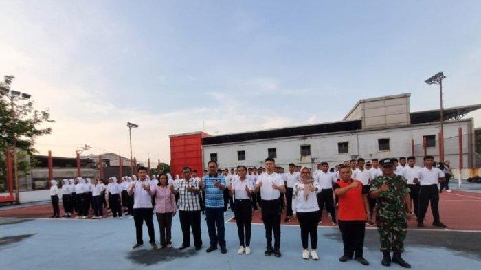 Proses seleksi Calon Pasukan Pengibar Bendera Pusaka Nasional (Capaska) Muhammad Fabian Alvaro tingkat Kota Semarang.