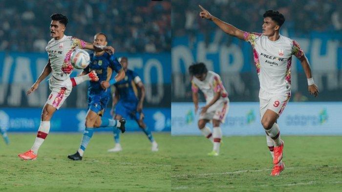 KOLASE Penampilan Ramadhan Sananta saat laga Persib Bandung Vs Persis Solo di Stadion Si Jalak Harupat Bandung, Kamis (25/7/2024).