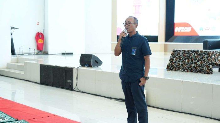 Sambutan GM PT KPI RU IV Cilacap, Edy Januari Utama dalam acara Penyerahan santunan dalam rangka Serikat Pekerja Pertamina Partra Wijayakusuma (SPP PWK) Cilacap ke 21 Tahun di Gedung Patra Graha, Senin (25/3/2024).