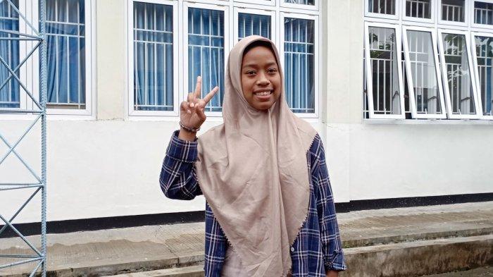 Sosok Amelia Rahma asal Wonosobo yang viral joged tiktok saat ditemui tribunjateng.com, Kamis (18/1/2024).