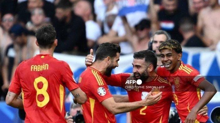 Spanyol kembali tampil menggila sekaligus menegaskan statusnya sebagai kandidat kuat juara Euro 2024.