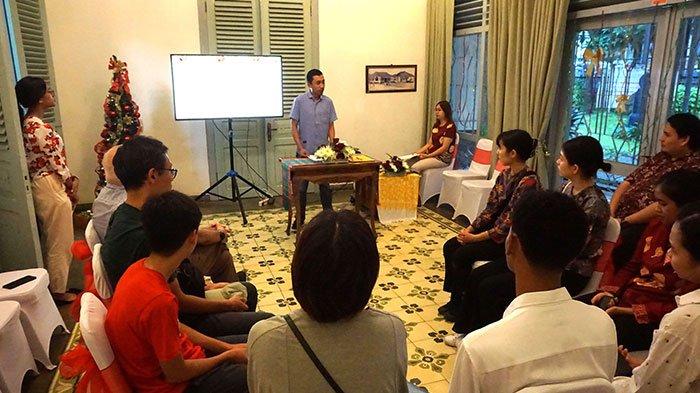 Suasana Satya Wacana Christian University (SWCU) International Student and Staff Christmas Celebration, Selasa (05-12-2023) di Rumah Noto.