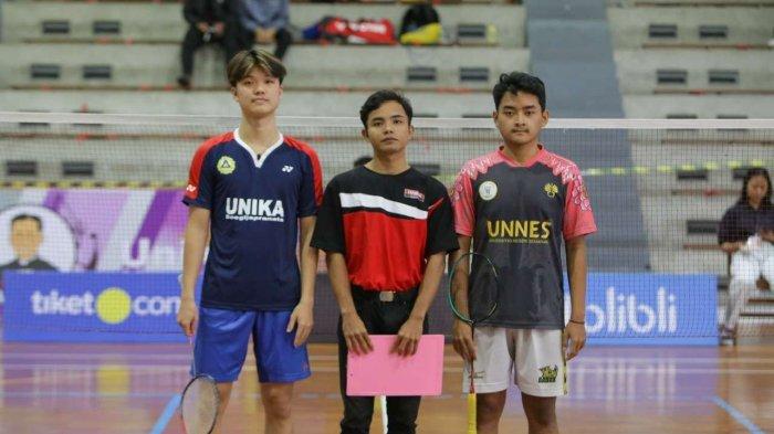 Turnamen bulutangkis Unika Soegijapranata Cup (USC) 2023 yang diselenggarakan pada Senin (24/7) sampai Kamis (27/7) di Gedung Sport Hall, Kampus 1 SCU, Bendan.