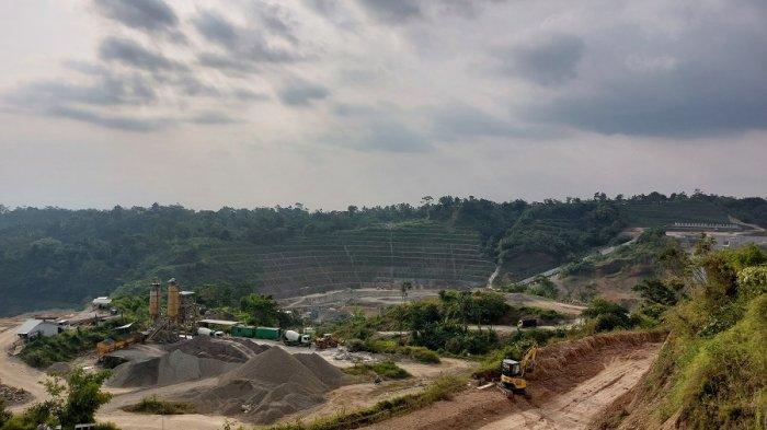 Kondisi lokasi pembangunan Bendungan Jlantah di Kecamatan Jatiyoso, Kabupaten Karanganyar.