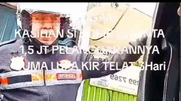Video viral oknum Dishub meminta uang Rp1,5 juta kepada pengemudi karena KIR mati