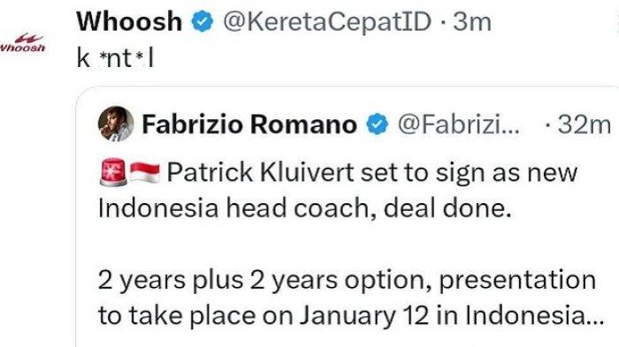 Komentar admin Whoosh menggunakan kata kasar