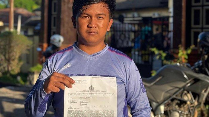 Yusuf Saputra (20) korban penganiayaan, penyekapan dan pemerasan oleh oknum polisi bernama Bripda Andika.