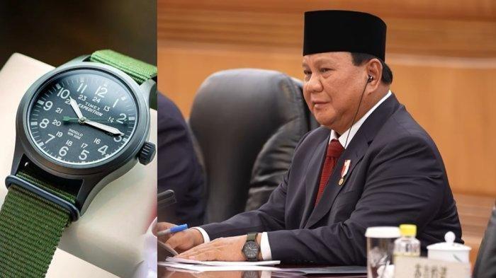 Jam tangan Timex Expedition Scout TW4B04700 yang dipakai Presiden Indonesia, Prabowo Subainto saat bertemu Presiden Republik Rakyat Tiongkok (RRT) atau China pada Senin, 11 November 2024.
