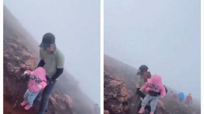 Terdapat sebuah video viral di media sosial yang memperlihatkan seorang balita mendaki di jalur puncak Gunung Kerinci dengan didampingi oleh orang tuanya