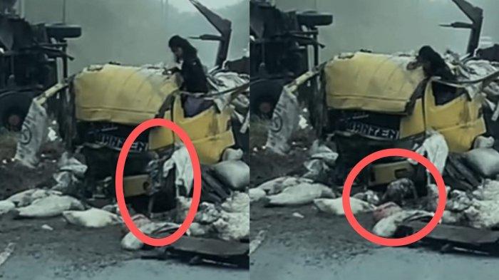 bayi keluar truk kecelakaan lamtim