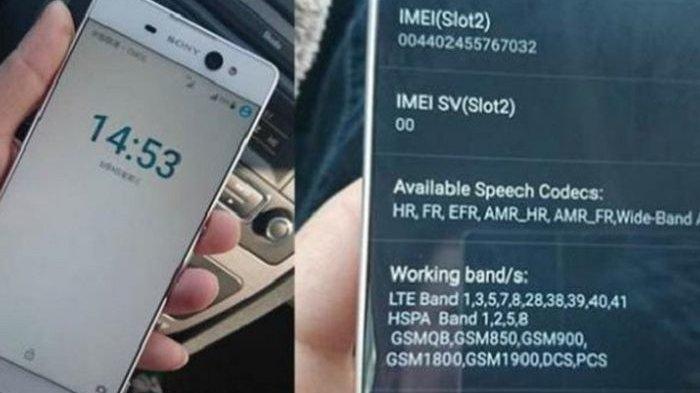 Ilustrasi tampilan Angka IMEI pada ponsel.