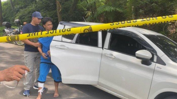 R, eksekutor pembunuhan wanita yang jasadnya dibuang di wilayah Kota Banjar, Jumat (1/3/2024). 