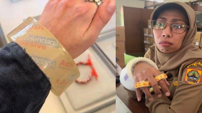 Guru Informatika SMAN 1 Jekulo Kudus yang menyindir gelang Balenciaga yang mirip lakban, tetapi dijual dengan harga fantastis Rp51 juta
