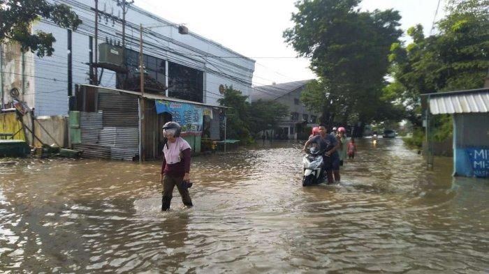 Ilustrasi banjir di Kabupaten Kudus yang menggenangi sejumlah permukiman dan jalan pada awal tahun 2023 lalu