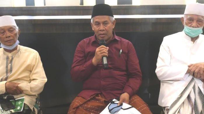 Ketua PWNU Jawa Timur KH Marzuki Mustamar menyampaikan hasil kespakatan NU Jatim terkait mengusulkan duet KH Miftakhul Akhyar dan KH Yahya Cholil Staquf pada Muktamar ke-34 NU.