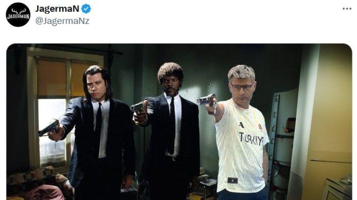 Meme Yusuf Dikec atlet menembak asal Turki yang viral di X (Twitter)