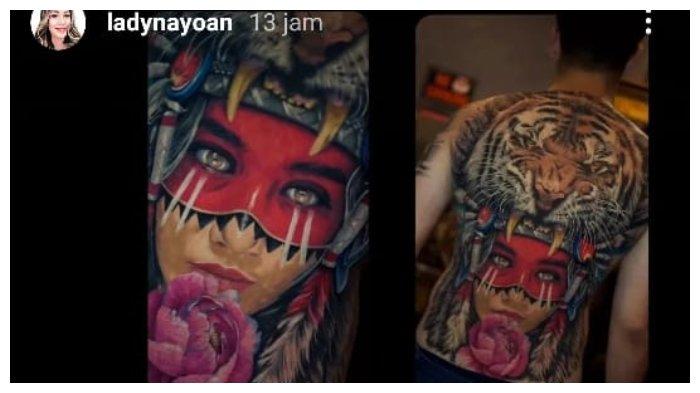 Mengaku Cinta Mati, Rendy Kjaernett Pasang Tato Wajah Syahnaz Sadiqah di Punggung