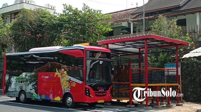 Penampakan BRT Trans Jateng Solo-Wonogiri yang dilaunching pada Selasa (8/8/2023).