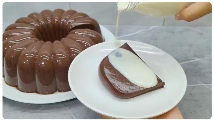 Resep Puding Coklat dengan Vla Vanila Creamy, Cocok Jadi Camilan di