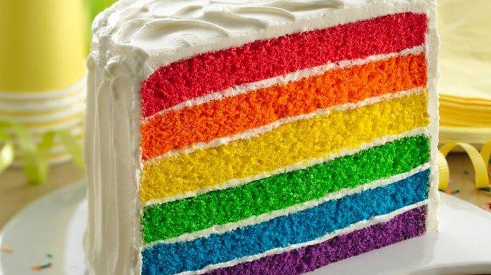 Resep Rainbow Cake Kukus dan Cara Membuatnya - Tribunjateng.com