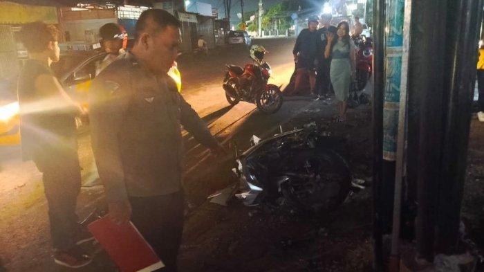 Pasangan remaja tewas kecelakaan tunggal di Jalan Raflesia Raya, Kelurahan Nusa Indah, Kecamatan Ratu Agung, Kota Bengkulu, pada Kamis (8/8/2024).