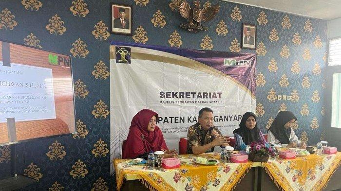 Sambangi Sekretariat MPD Kabupaten Karanganyar, Kemenkumham Jateng Lakukan Pembinaan dan Pengawasan