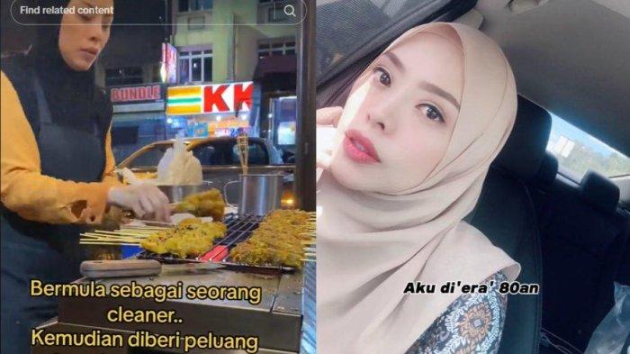 Penampilan Sharisa Haris saat berdagang dan fotonya dahulu saat menjadi artis.