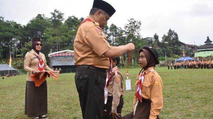 Pembukaan Jambore Pramuka Penggalang SD/MI III Kwarcab Wonosobo Tahun 2023 berlangsung di Lapangan Jlamprang, Kecamatan Wonosobo, Rabu (23/8/2023).