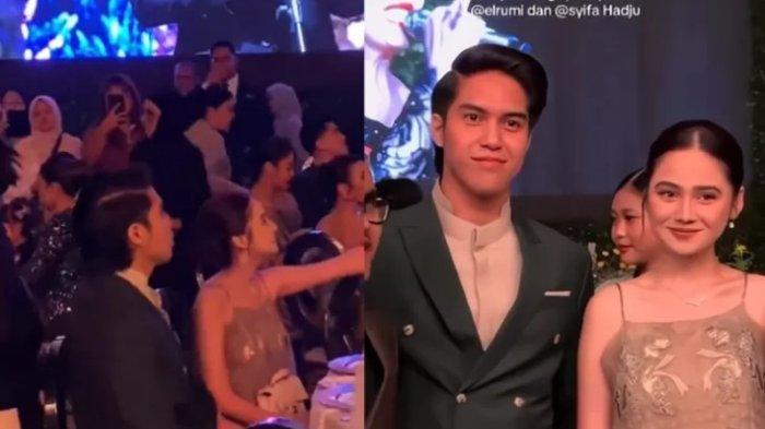 Syifa Hadju dan El Rumi di resepsi Thariq Halilintar dan Aaliyah Massaid