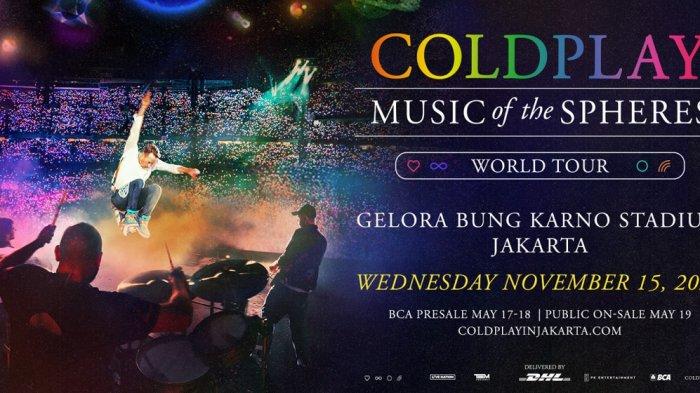 Jadwal konser musik Coldplay di Jakarta.