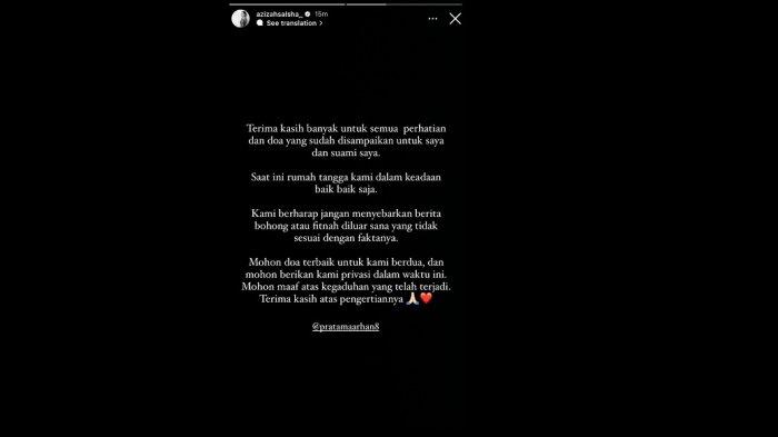 unggahan zize setelah isu selingkuh