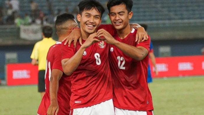 Witan Sularman saat merayakan gol ke gawang Nepal dalam laga Kualifikasi Piala Asia 2023, Rabu (15/6/2022).