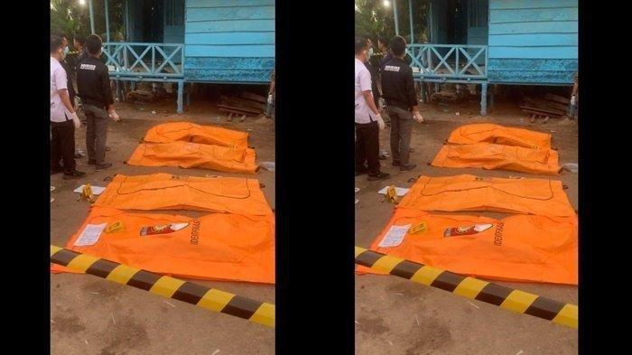 Empat mayat ditemukan dalam satu rumah di Desa Lumpatan Kecamatan Sekayu, Kabupaten Musi Banyuasin (Muba).
