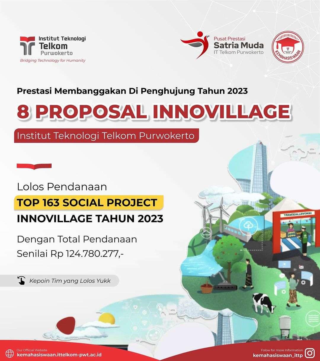 8 Tim IT Telkom Purwokerto Lolos Pendanaan INNOVILLAGE PT. Telkom Indonesia