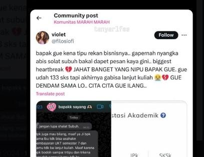 Unggahan status PCP