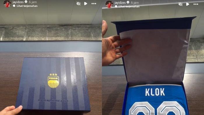 Momen Jay Idzes pamer hadiah jersey Persib Bandung dari Marc Klok