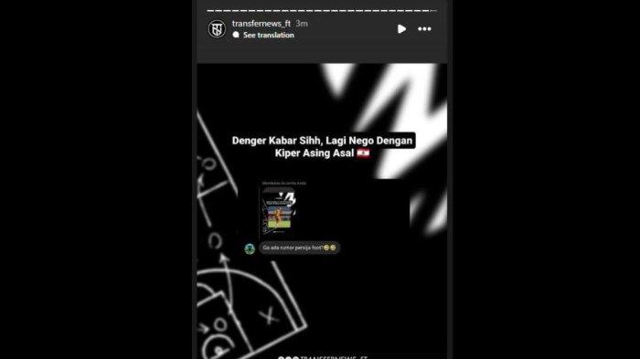 Rumor Persija Jakarta yang sudah menjalin negosiasi dengan kiper asing asal Lebanon untuk mengarungi musim 2024/2025 mendatang, Kamis, 25 April 2024.