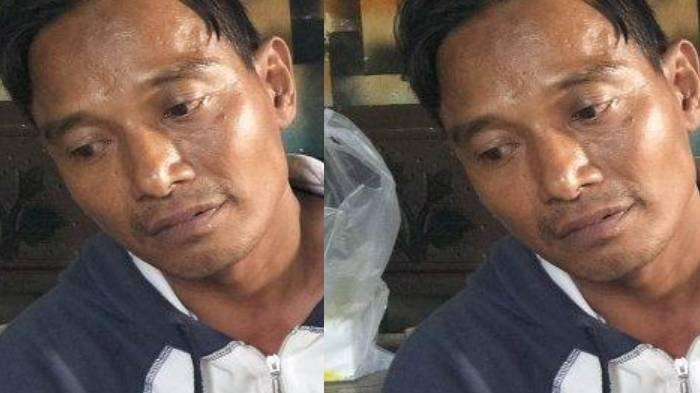 Kolase foto Agus Triono pegawai pompa bensin mini melawan preman yang memalak pedagang.