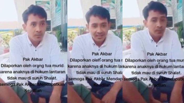 Akbar Sarosa guru Pendidikan Agama Islam yang dituntut Rp 50 juta karena tegur murid tidak salat.
