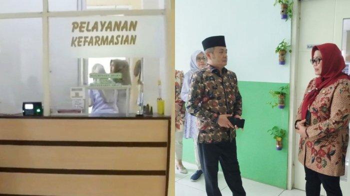 PEGAWAI PUSKESMAS NGOPI - Loket pengambilan obat Puskesmas Kwanyar, Rabu (18/6/2025) dan Wakil Bupati Bangkalan, Fauzan Jakfar saat berbincang dengan Kepala Dinas Kesehatan, Nur Hotibah di Kantor Dinkes Bangkalan, Jumat (20/6/2025). (IST - KOMPAS.com/Yulian Isna Sri Astuti)