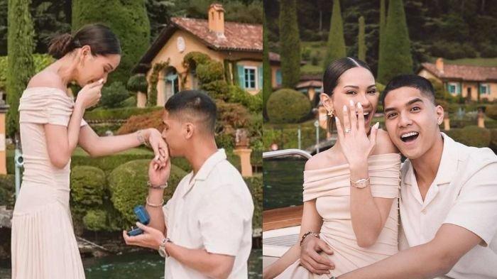 Momen romantis Al Ghazali lamar Alyssa Daguise di Italia.